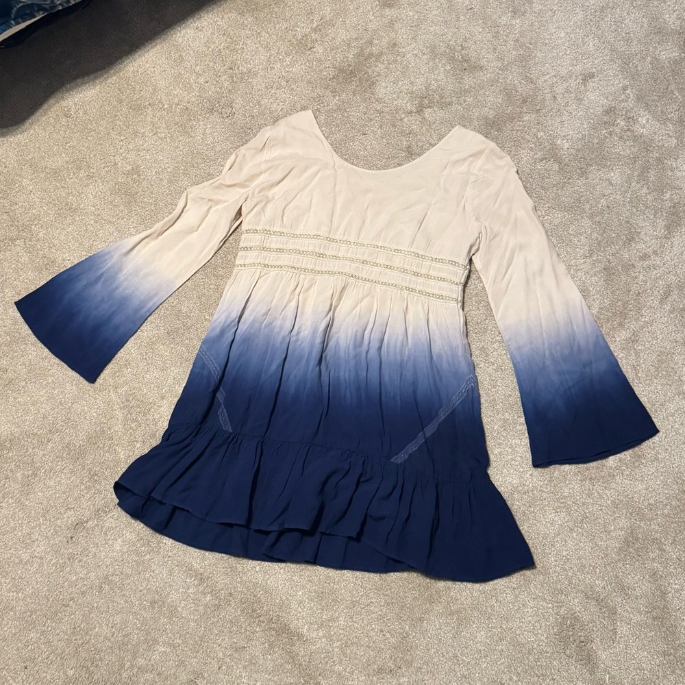Blu Pepper Boho Ombré Blouse
